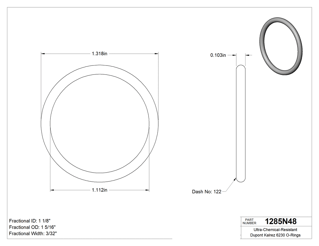 Technical drawing - 1285N48